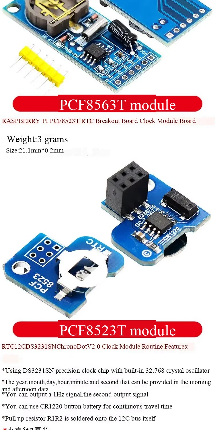 Raspberry Pi RTC-Modul – hochpräzises DS3231-Uhrmodul, Batterien nicht enthalten. – Detail 11