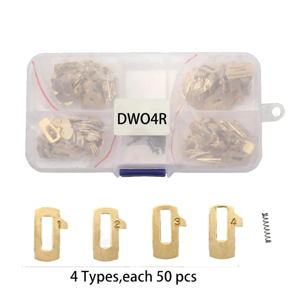 

200Pcs/lot brass DWO4R DW04R Car Lock Repair Accessories Car Lock Reed Lock Plate For Buick Excelle 1 2 3 4 types each 50pcs