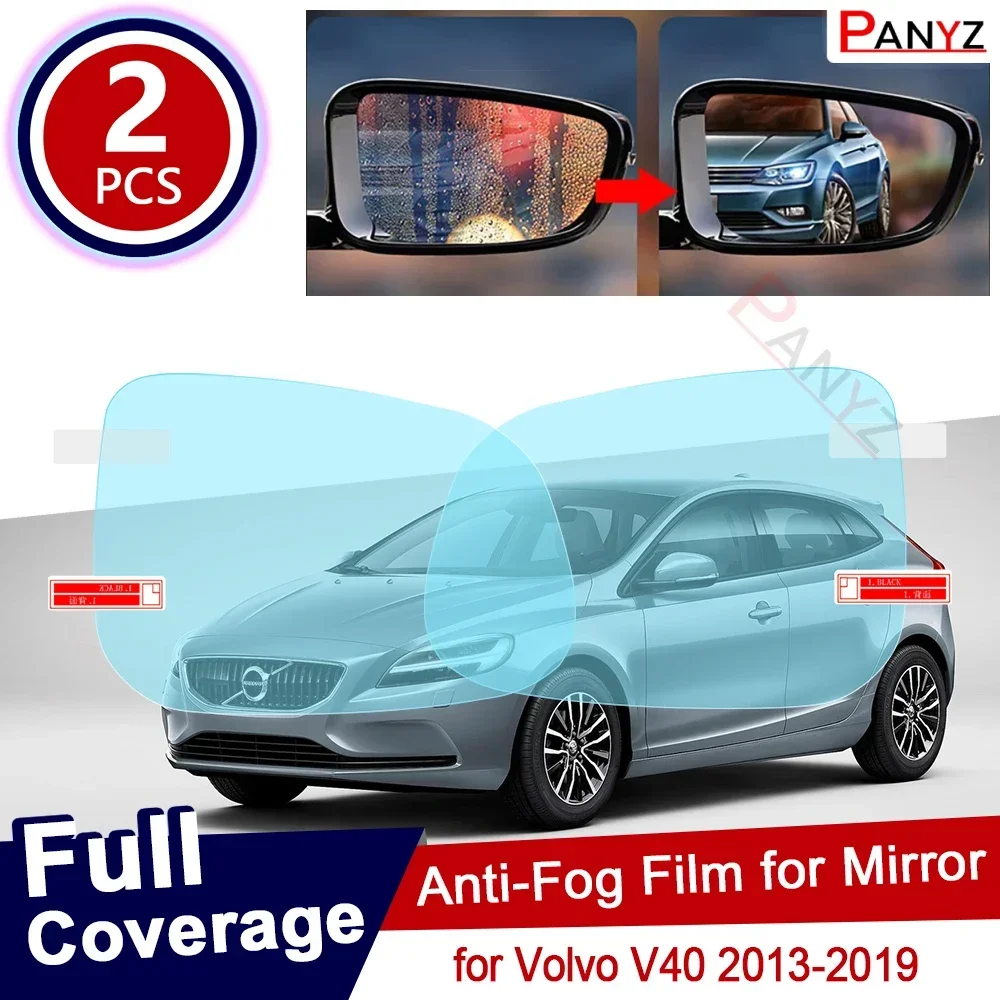 

Full Cover Anti Fog Film Rearview Mirror Rainproof Clear Anti-fog Films Car Accessories 2014 2015 2016 For Volvo V40 2013~2019