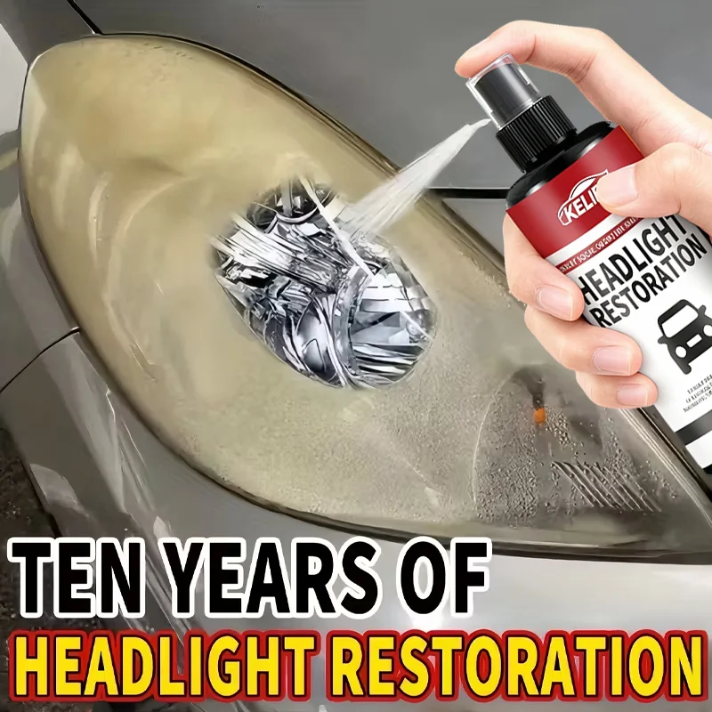 طقم رش ترميم المصابيح الأمامية من السيراميك - يزيل الإصفرار والأكسدة على الفور، وطلاء لامع يدوم طويلاً، ورأس سيارة خالي من الشمع #1