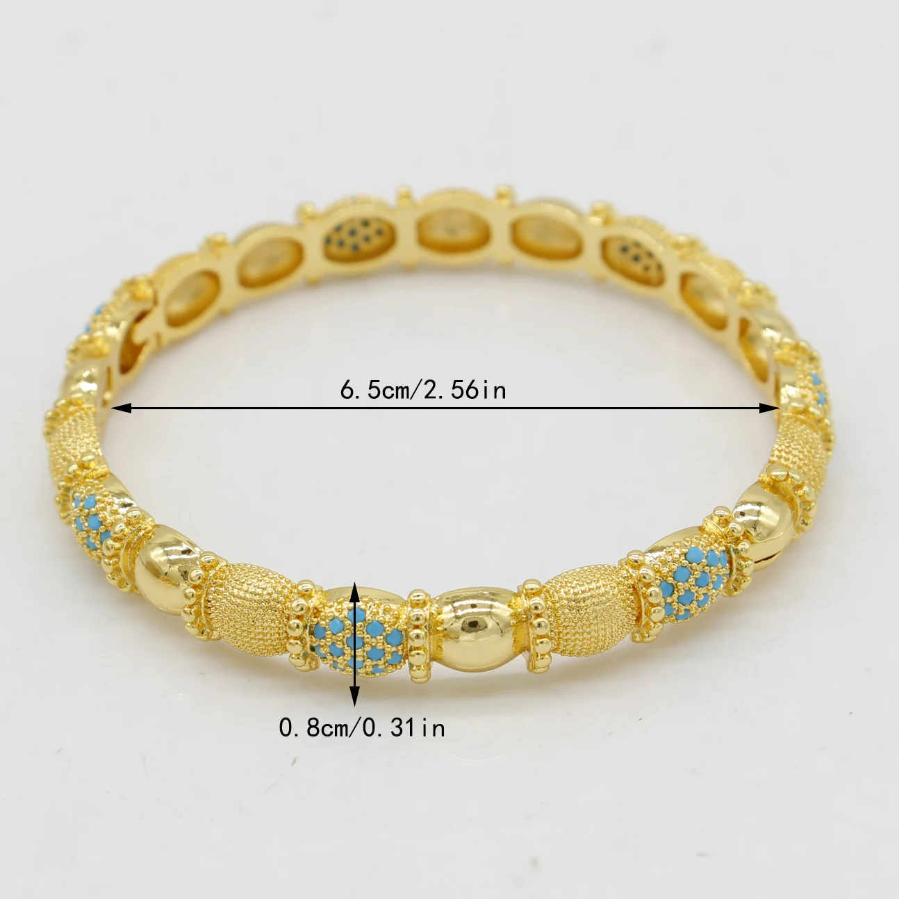 Adixyn 24k Dubai Gold Color/Cubic Zirconia Bangles Bracelet For Women Girl African Eritrea Bridal Wedding Bangels Jewelry Gifts