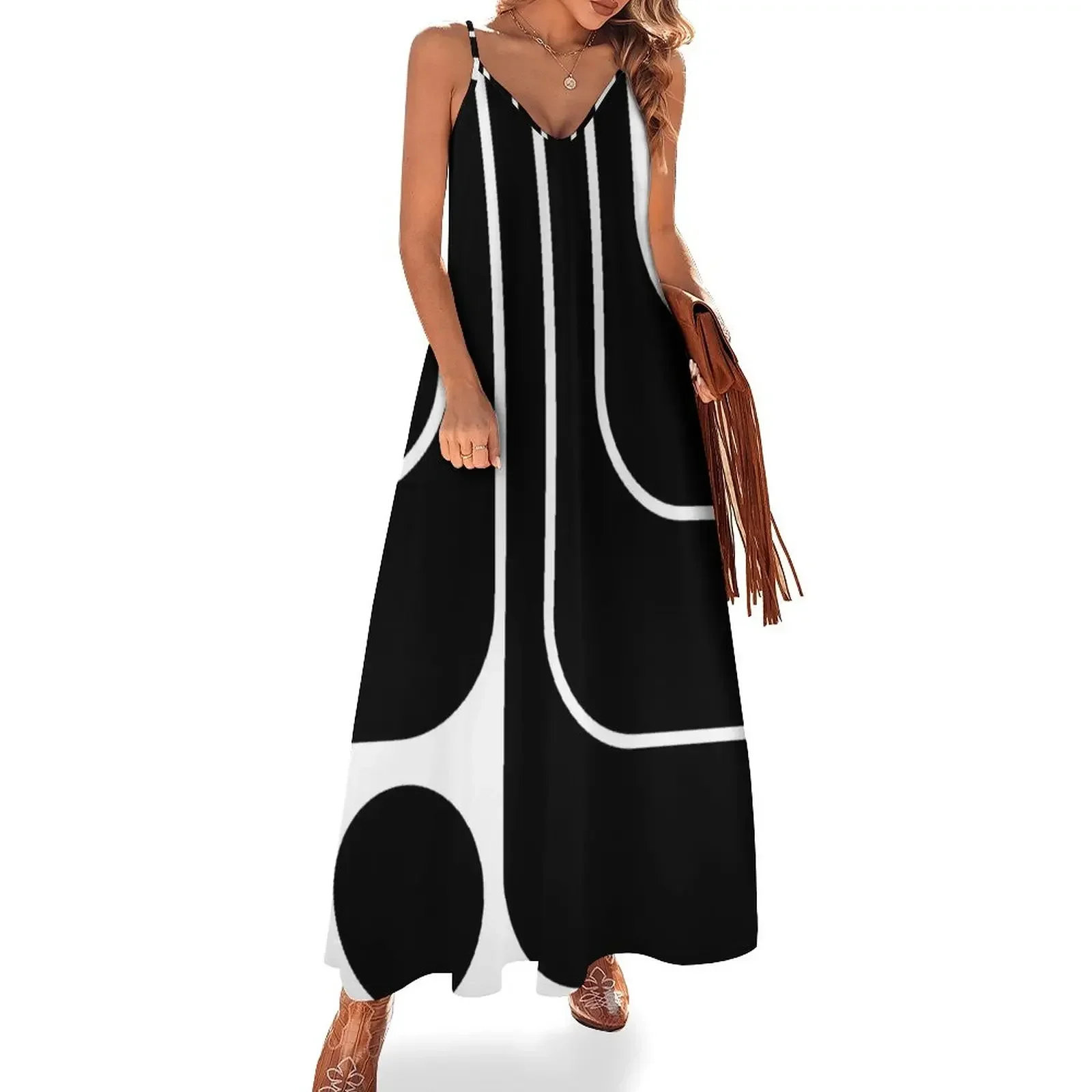 

Retro Geometric Design 629 Sleeveless Dress Dress for pregnant women evening dress woman women