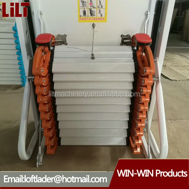 Modern Telescopic Folding Loft Ladder With Handrail