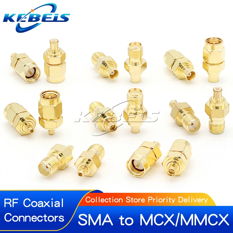1 Stück sma zu mcx/mmcx Adapter mmcx zu sma Stecker & Buchse gerade HF Koaxial Antenne Anschluss Kit hochwertige Kebeis