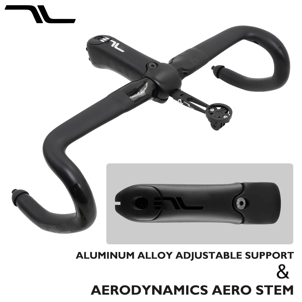

Ultralight Carbon Fiber Aero Bike Stem31.8mmHigh Strength Adjustable Angle-12°/-7°/-17°90-140mm Fit Road Bicycle Handlebars