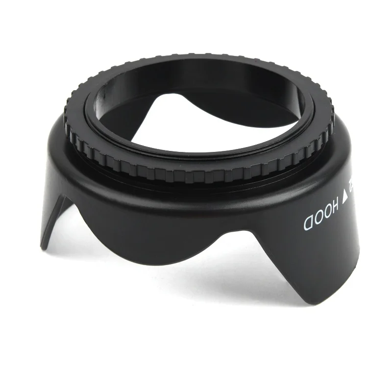 Capa de lente de câmera com montagem em parafuso de flor de 58 mm para Nikon Canon Sony 58 mm Capa de câmera com montagem em parafuso em forma de flor