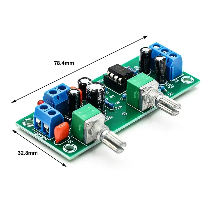 DLHiFi Single Power 10-24V NE5532 Overweight Subwoofer Front Stage Plate Low Pass Filter Front Stage Tone Front Finished Board