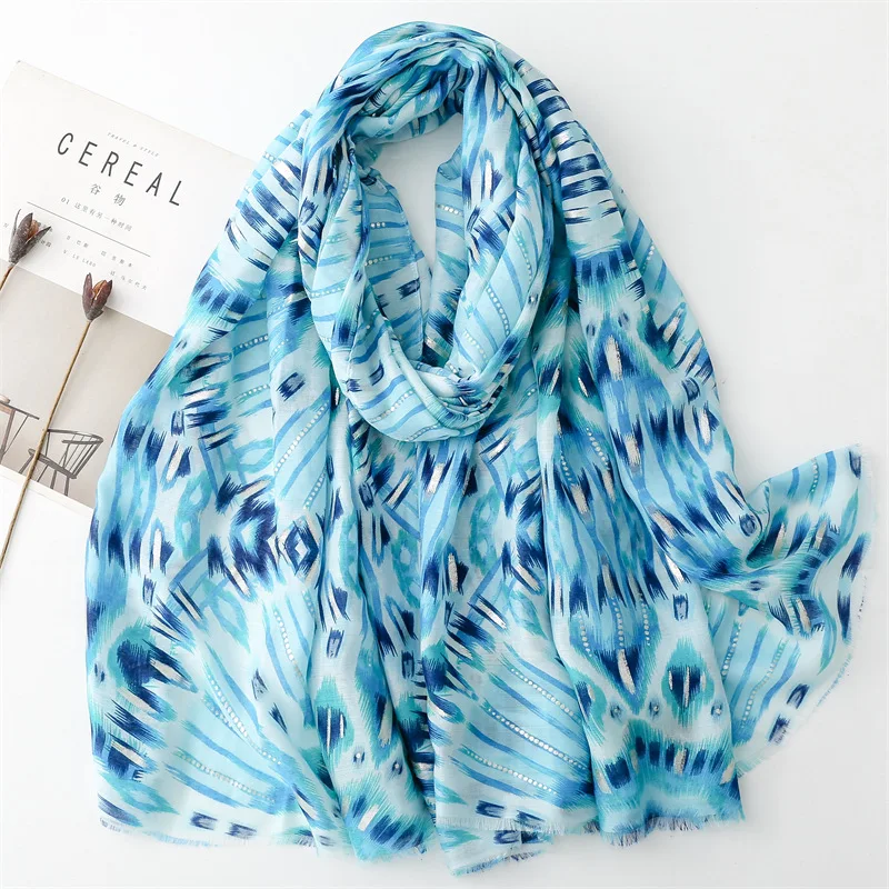 Winter Fashion Geometric Leopard Fringe Viscose Shawls Scarf High Quality Wrap Pashmina Stole Bufandas Muslim Hijab 180*90Cm