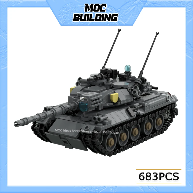 

Строительные блоки MOC, серия военных автомобилей, многоцелевая модель основного боевого танка, сделай сам, сборные кирпичи, креативные игрушки, рождественские подарки