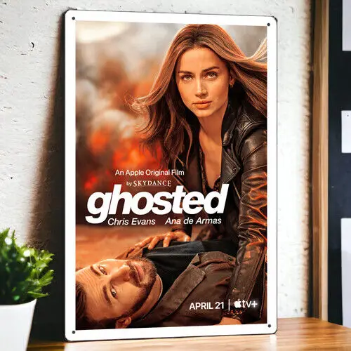 

Ghosted (2023) Metal Movie Poster Tin Sign Plaque Film 8"x12"