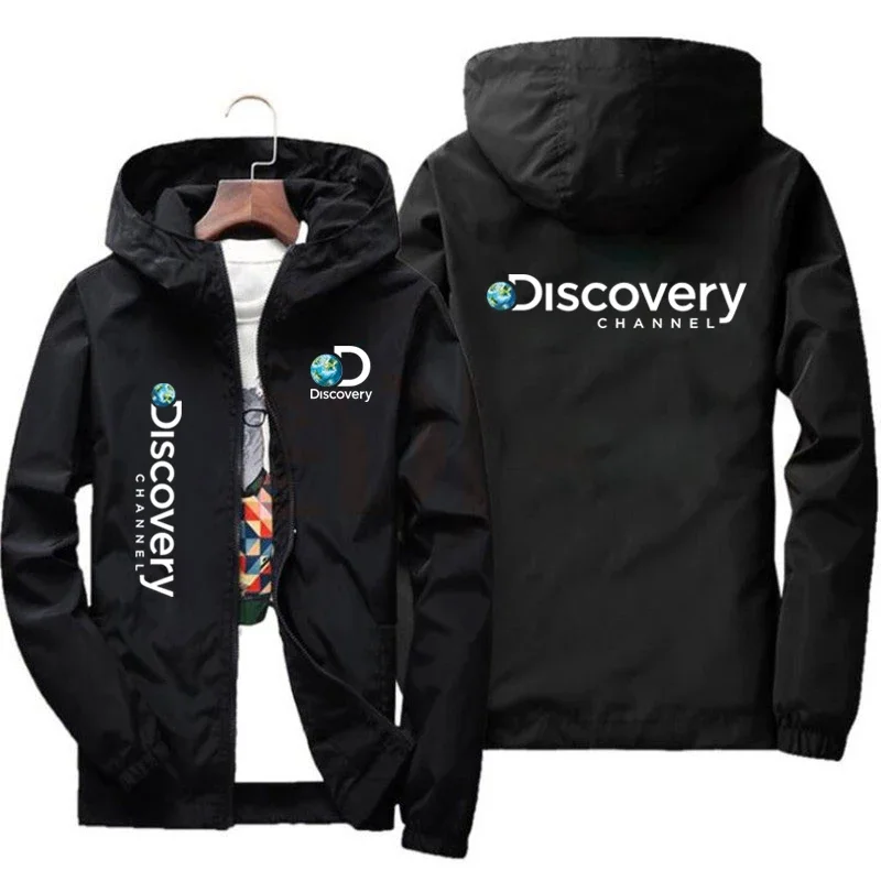 Nueva chaqueta a prueba de viento con cremallera Discovery Channel, sudaderas con capucha para hombres y mujeres, ropa de protección solar, abrigo deportivo informal de manga larga con capucha, Top fino