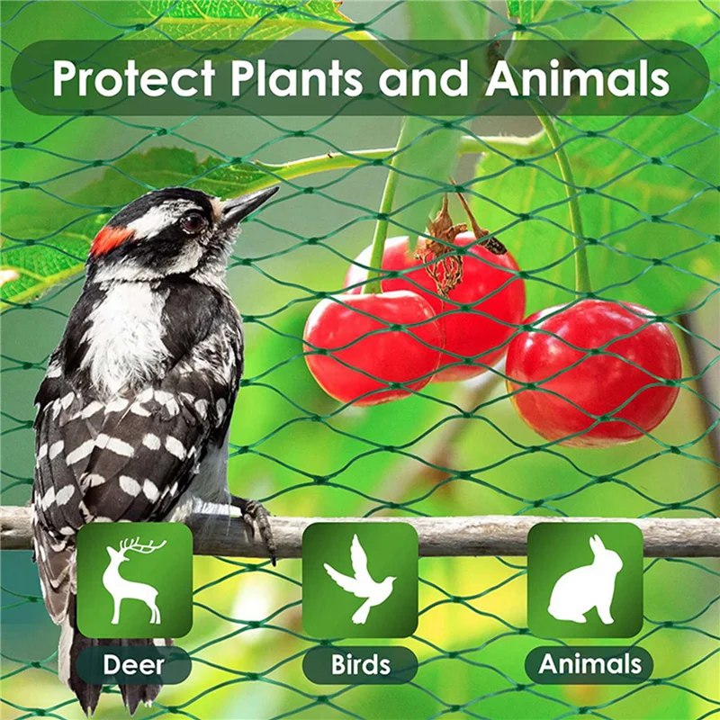 

ABUF-2X Bird Netting For Garden Protect Vegetable Plants And Fruit Trees,Plastic Trellis Netting(13Ft X 20Ft)