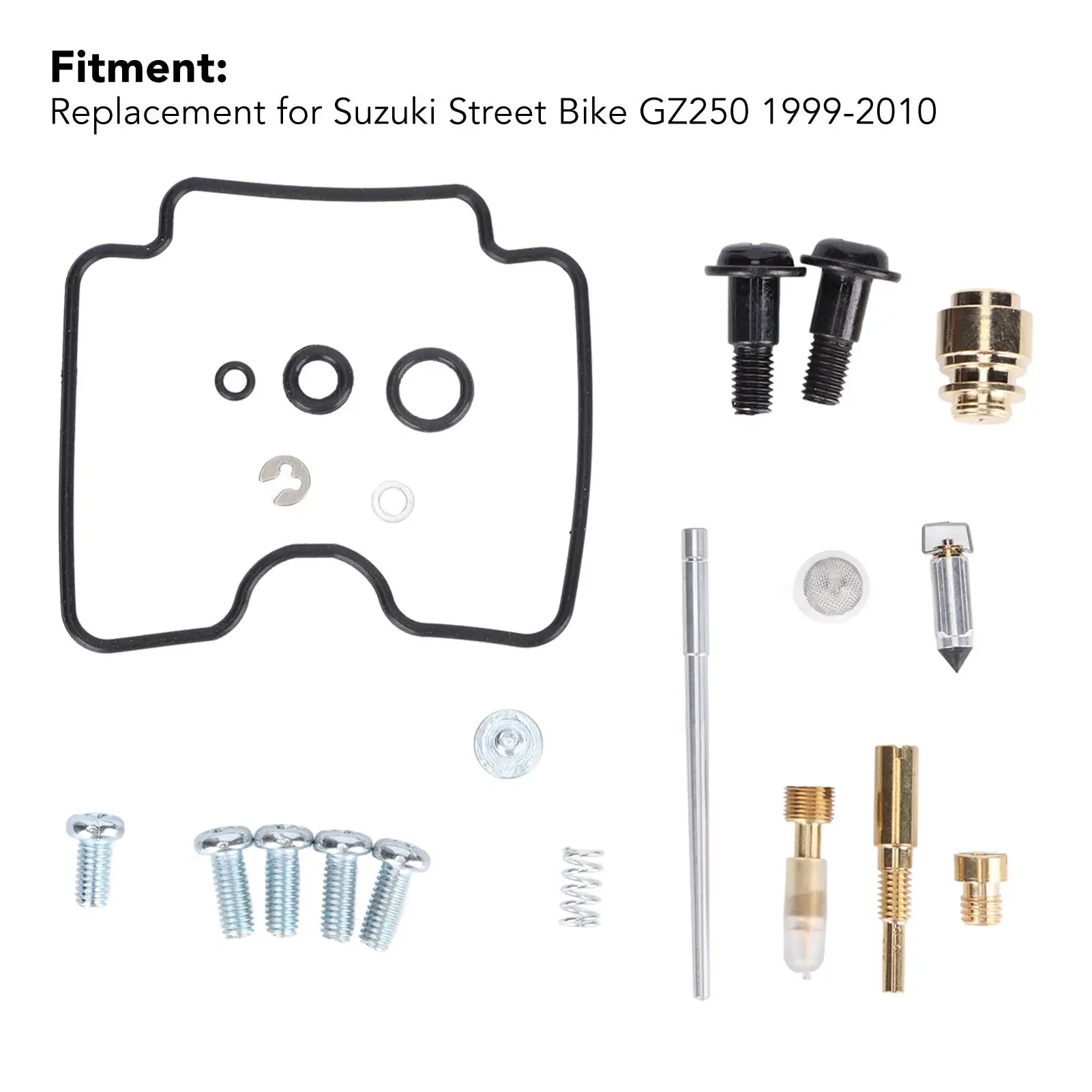 Carburetor Repair Kit with Mixture Screw O 26-1659 for suzuki GZ250 Street Bike (1999-2010)