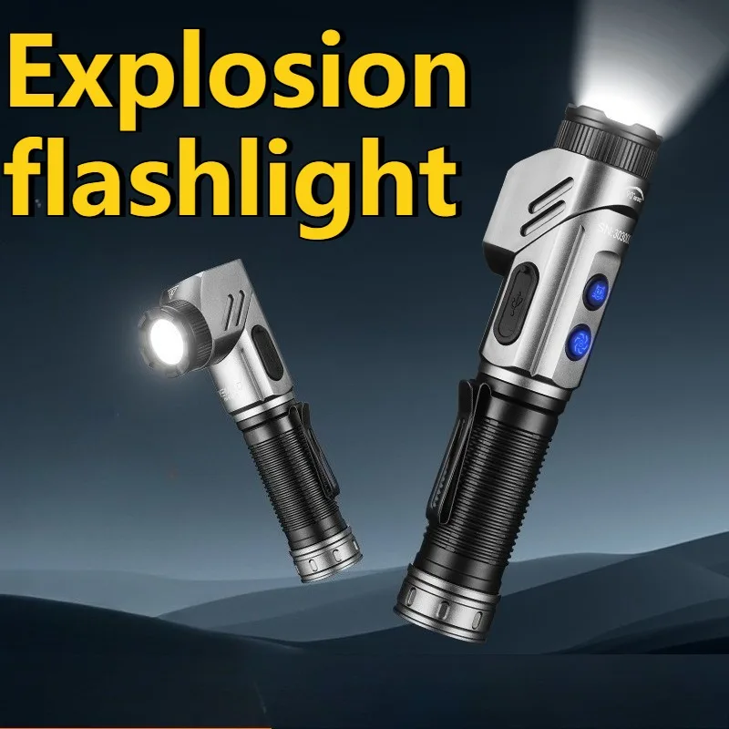 

Многофункциональный портативный светодиодный фонарик, угловой рабочий фонарь, хвостовой магнит Type-C, перезаряжаемый для работы по техническому обслуживанию на открытом воздухе