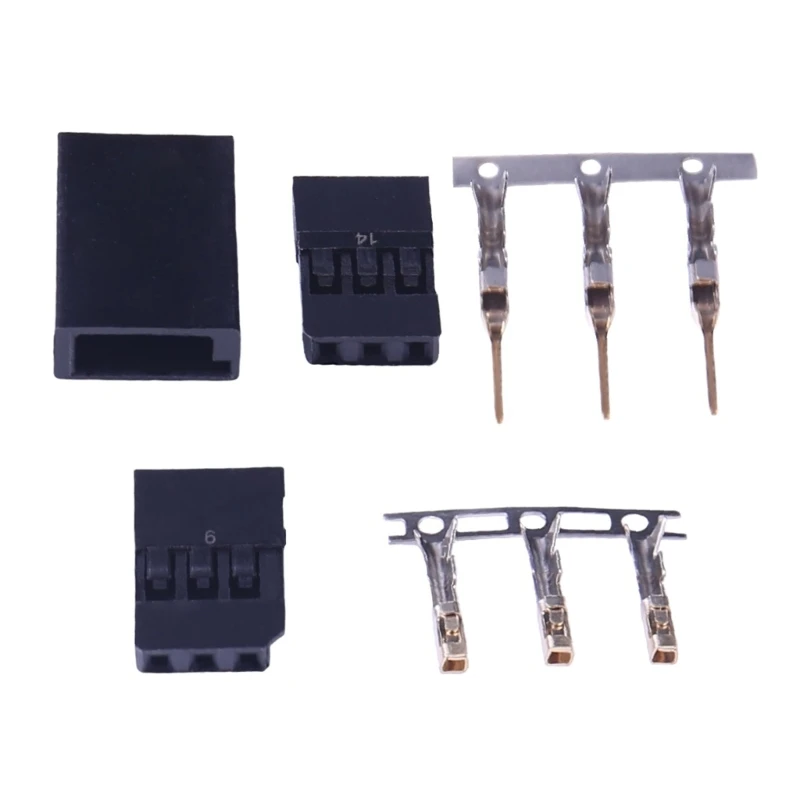 For Futaba Servo Receiver Connectors Plugs with Lock and Male Female Terminals Crimps Pin for Quadcopter
