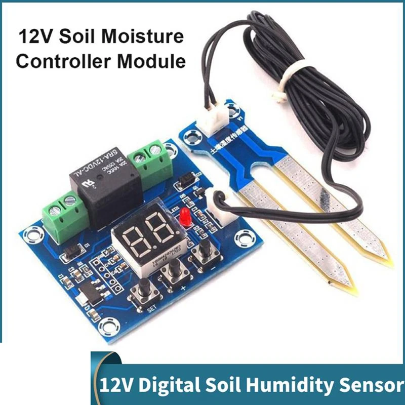 5Pcs 12V Digital Auto Watering Module Soil Humidity Sensor Controller Soil Moisture Test Irrigation System Detector