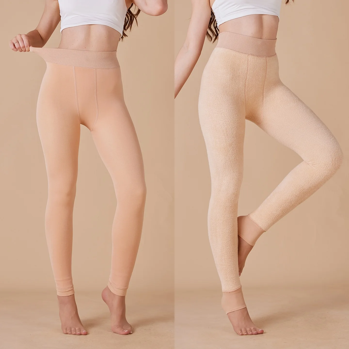 Autumn and winter leggings, large-sized pearl fleece with thickened fleece, women's style for warm underfoot wear