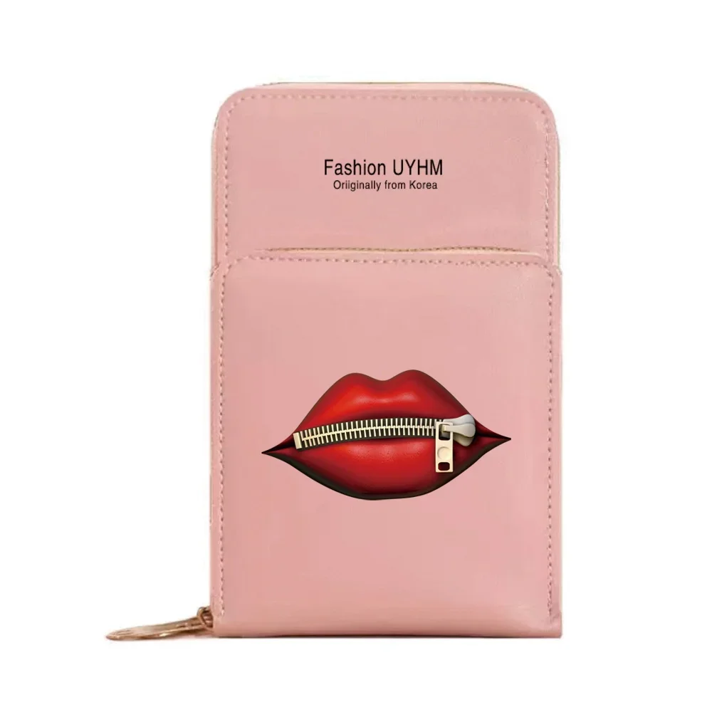 Shoulder Bags Touch Screen Phone Bags For Women Case Card Organizer Luxury Bag Cell Phone Purse Messenger Pouch Mouth Pattern