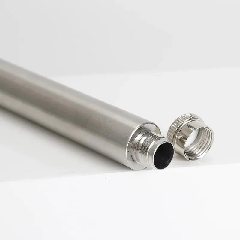 1.5oz Stainless Steel Portable Flask Discreet Tubular Wine Whiskey Drinking Cylinder Compact Alcohol Carry-on for Social Events