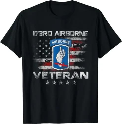 U.S Army 173rd Airborne Division Veteran Flag Vintage T-Shirt For Men Clothing Women Tees Y2K Tops Unisex Summer Short Sleeve