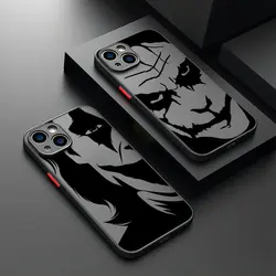 Black Hot Jokers Phone Case For iPhone 15 14 13 12 11 Mini Pro Max X XR XSMax 7 8 Plus Matte Transparent Back Cover