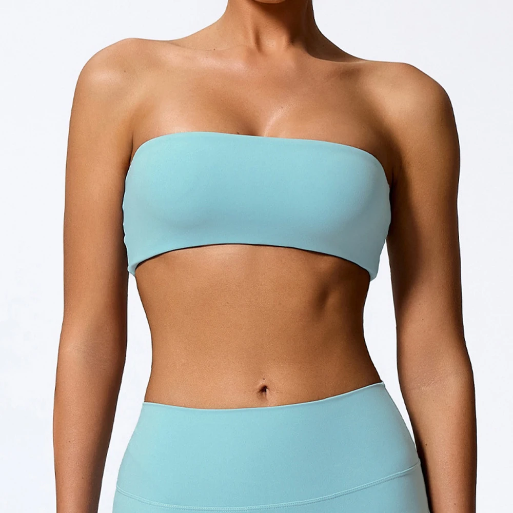 

Women Tube Top Female Strapless Sports Bra Gym Top Women Quick-Drying Yoga Clothes Fitness Chest Wrap Underwear Workout Bra ﻿