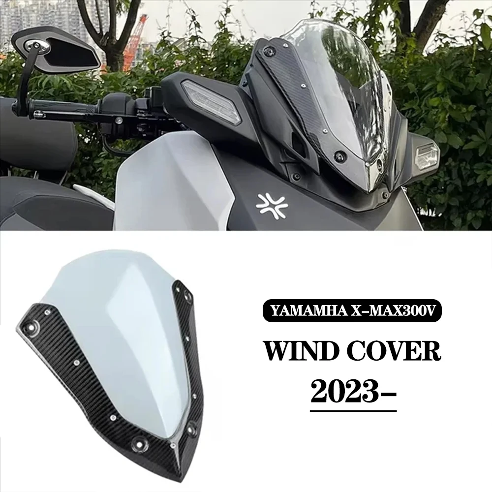 

Motorcycle Windshield Windscreen Sport Wind Deflector Visor Screen Carbon fiber For Yamaha X-MAX300 XMAX300 XMAX X-Max 300
