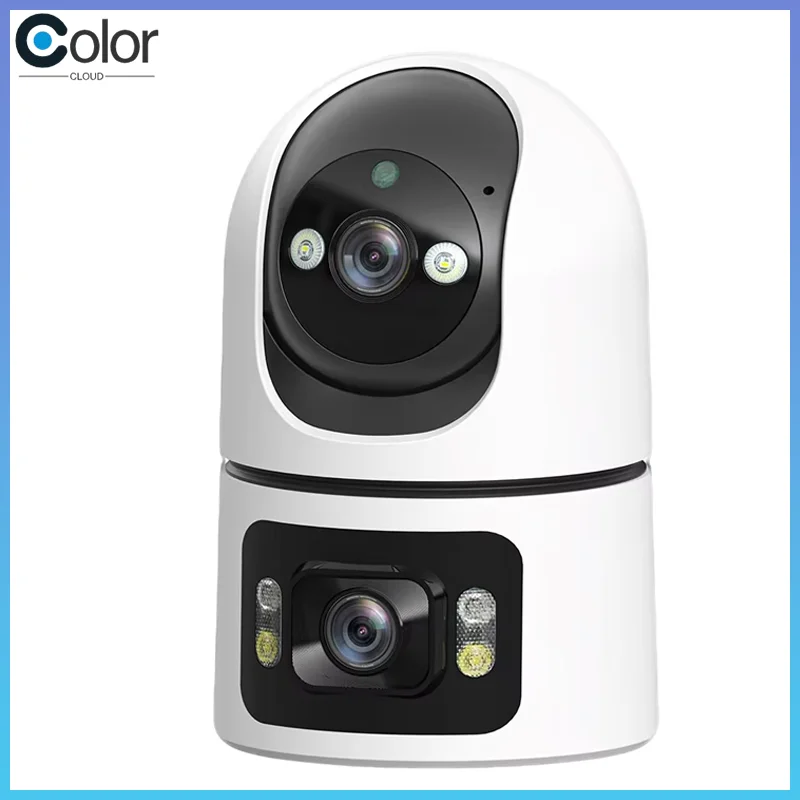 3MP Dual Lens Indoor Wifi Smart Camera 2.4G Infrared Night Vision Auto Motion Tracking Two Way Audio Security Cam For Home Baby