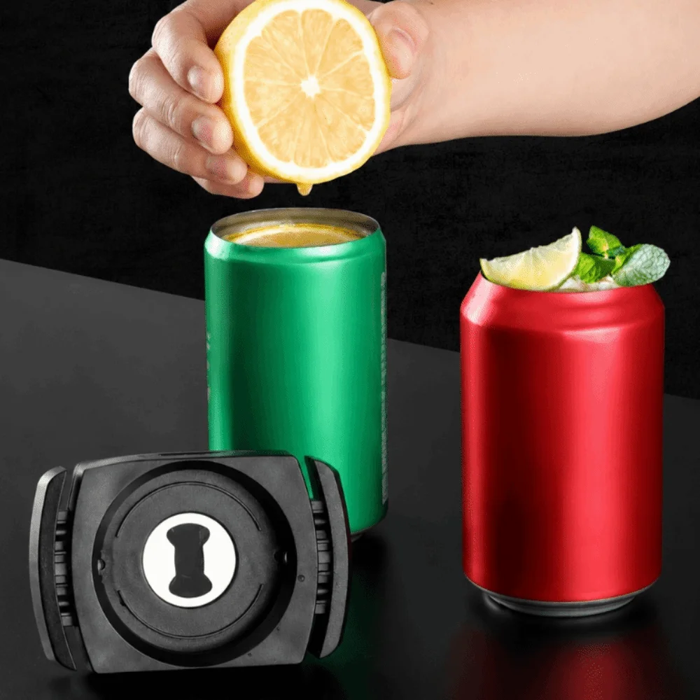 New Stainless Steel Manual Can Opener Multi-functional Hidden Blades Beer Lid Remover No Sharp Edge Soda Can Opener Bar Tool