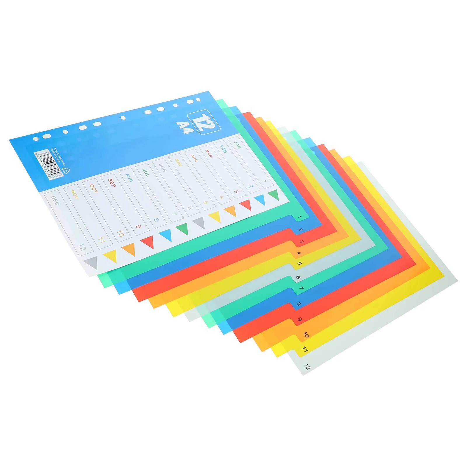 

1Set Page Binder Dividers PP Material Notebook A4 Subject Dividers Easy Organizing Office School Supplies