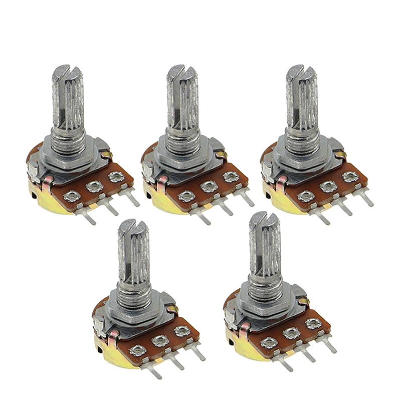 5PCS WH148 20mm 3-Pins Linear Potentiometer B1K B2K B5K B10K B20K B50K B100K B250K B500K B1M 1K 2K 5K 10K 100K 250K 500K 1MΩ