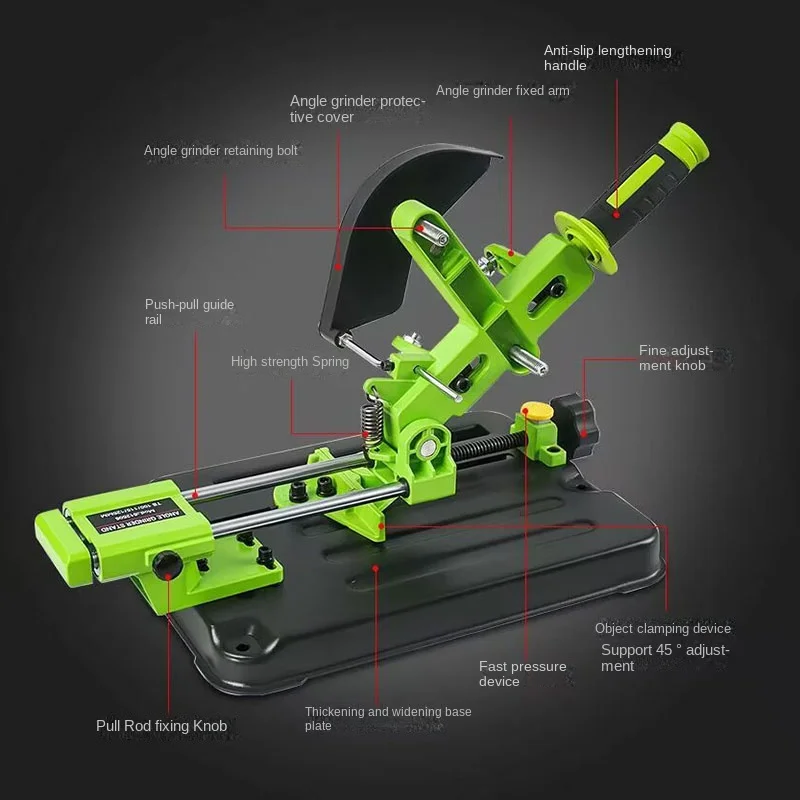 Customizable Angle Grinder Fixed Bracket Pull Rod Polishing Conversion Cutting Workbench Grinder Installation Bracket