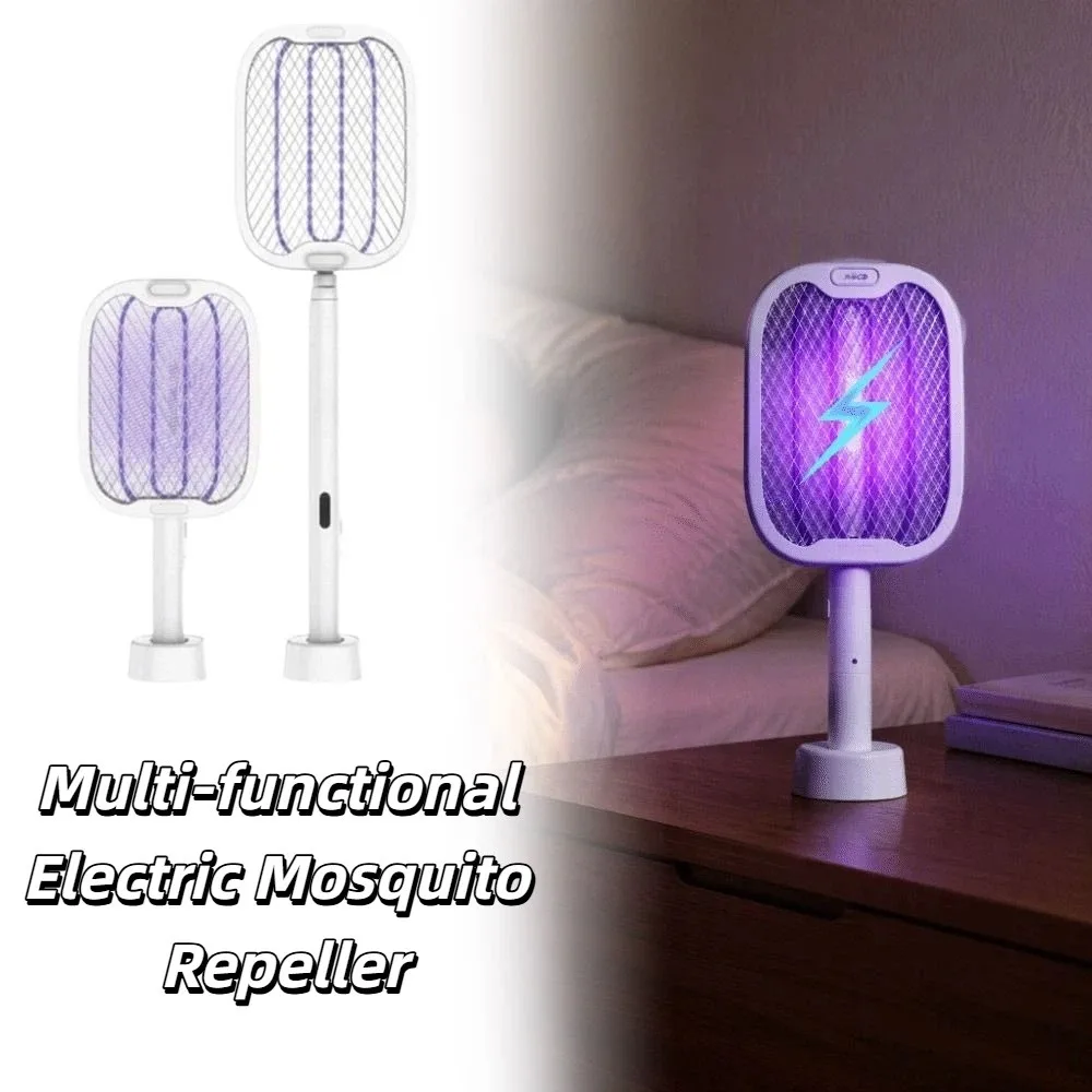 Foldable Electric Mosquito Killer Retractable High Pressure Insect Killer 180 Degree USB Charging Mosquito Killing Baton Office
