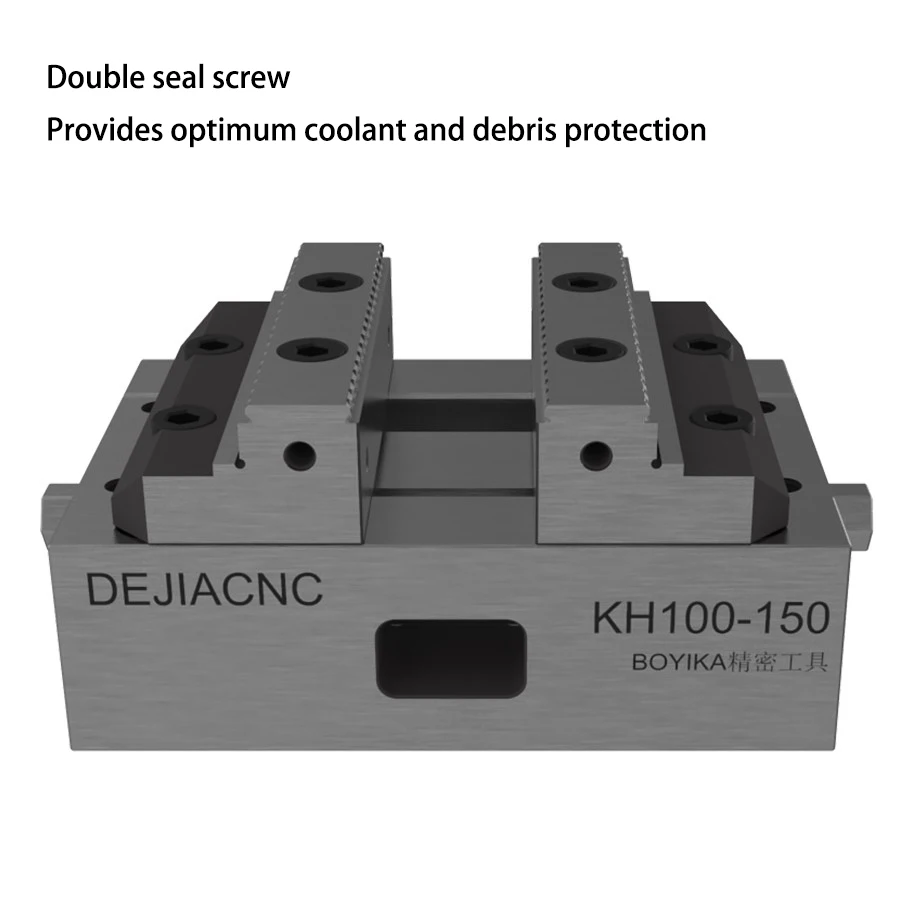 Self-centering four-five-axis machining center CNC concentric vise clamp replaceable jaw 45-degree dovetail vise KH100-150series