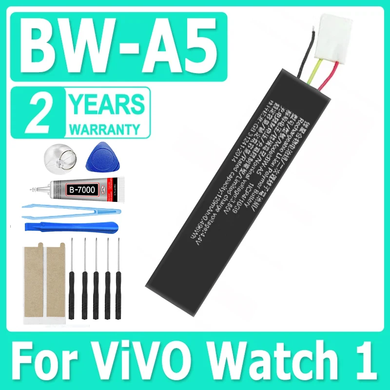 NEW BW-A5 Replacement battery 129mAh BW-A5 BW A5 for Vivo Watch 1 watch1 + Free Tools