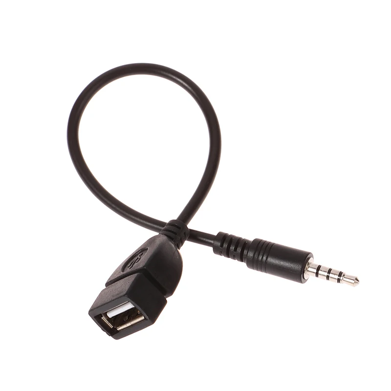 Jack 3.5 AUX Audio Plug To USB 2.0 Converter Aux Cable Cord For Car MP3 Speaker U Disk USB flash Drive OTG Headphone Converter