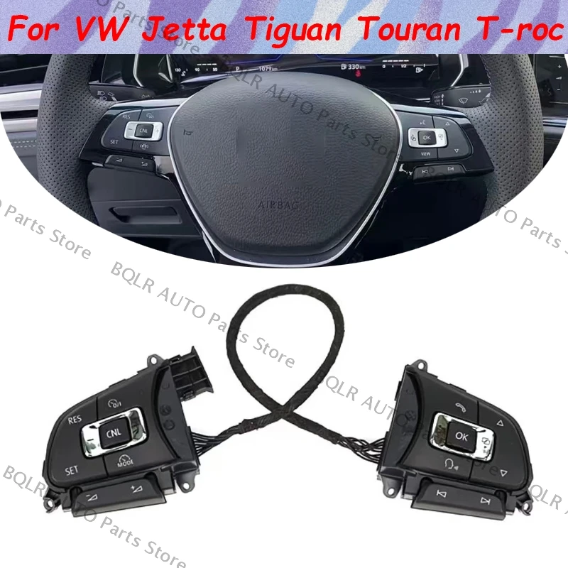 

Для VW Jetta Tiguan Touran T-roc с регулятором громкости звука, круизный Bluetooth-телефон, звуковой переключатель, переключатель на руле