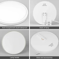 Round LED Ceiling Light Simple Square Ceiling Lights Modern Kitchen Ceiling Lighting Fixture Led Panel Lamp for Balcony Corridor 4