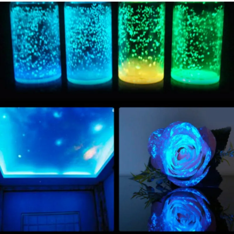 Pigmento de resina en polvo luminoso, molde de resina epoxi para decoración de uñas, purpurina que brilla en la oscuridad, suministros para