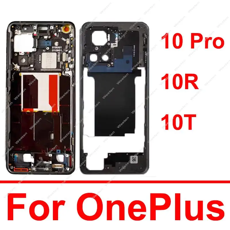 For OnePlus Oneplus 1+ 10 Pro 10Pro 10R 10T Middle Frame Housing Front Frame Middle Housing with/without Side Button Chassis