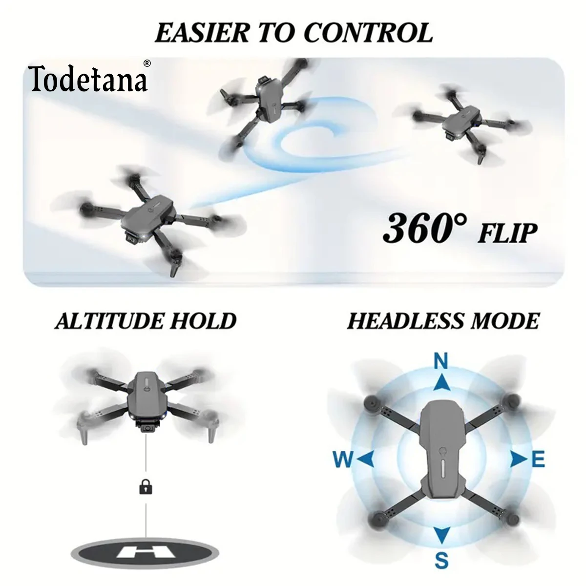 HD Camera, 360° Stunts, Easy Operation, Stable Hovering, Foldable Design&Long-Lasting Battery for Aerial Photography Enthusiasts
