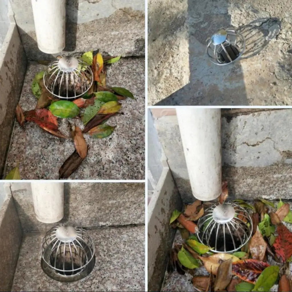 Picture 4: Gutter Guards Downspout Strainer Plastic Leaf Screen for Roof Drain Debris Filter Attachment