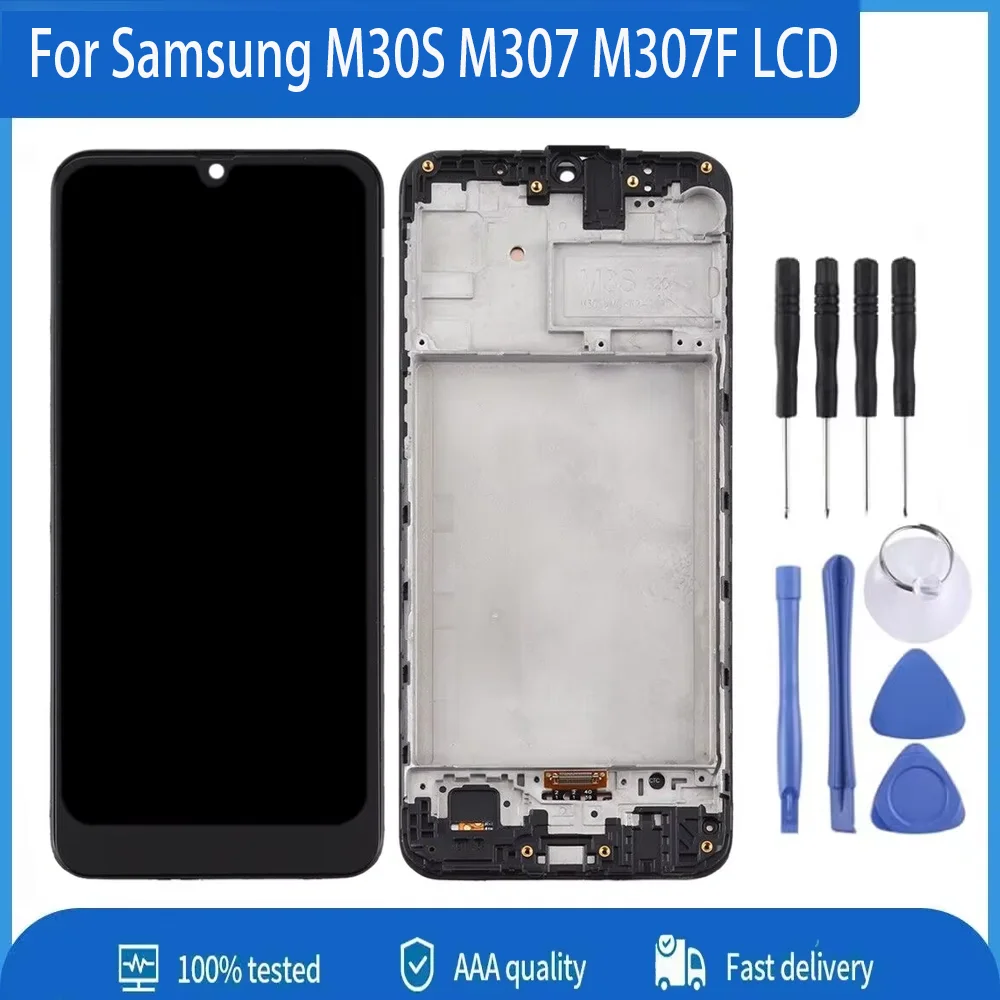 6.4 inch For AMOLED M30S 2019 LCD For Samsung M30S M307 M307F LCD Display Touch Screen Digitizer Assembly Replacement