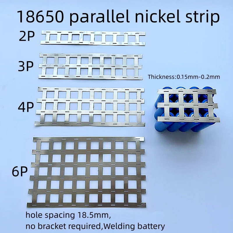 18650 Hole Spacing18.5MM Nickel Plated Steel Strip 2P/3P/4P/6P Battery Nickel Strip For 18650 Battery Connectors