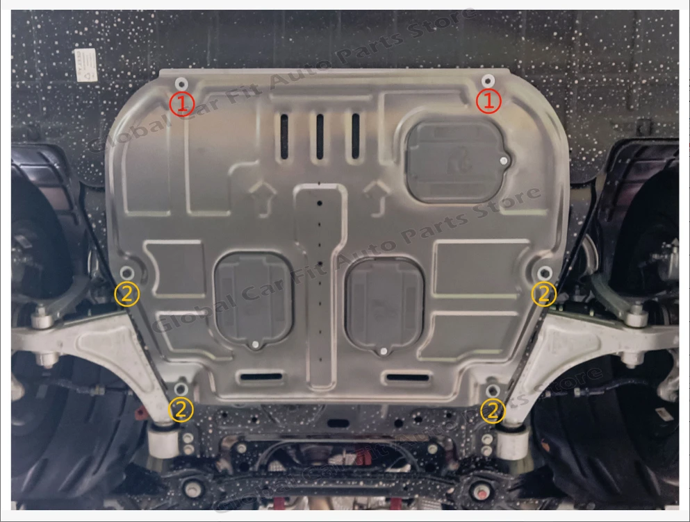 3D Custom Fit No Drilling Engine Skid Plate Under Engine Guard For Geely Borui 2020-2021 1.8T Durable Anti-Collision Mudproof 3