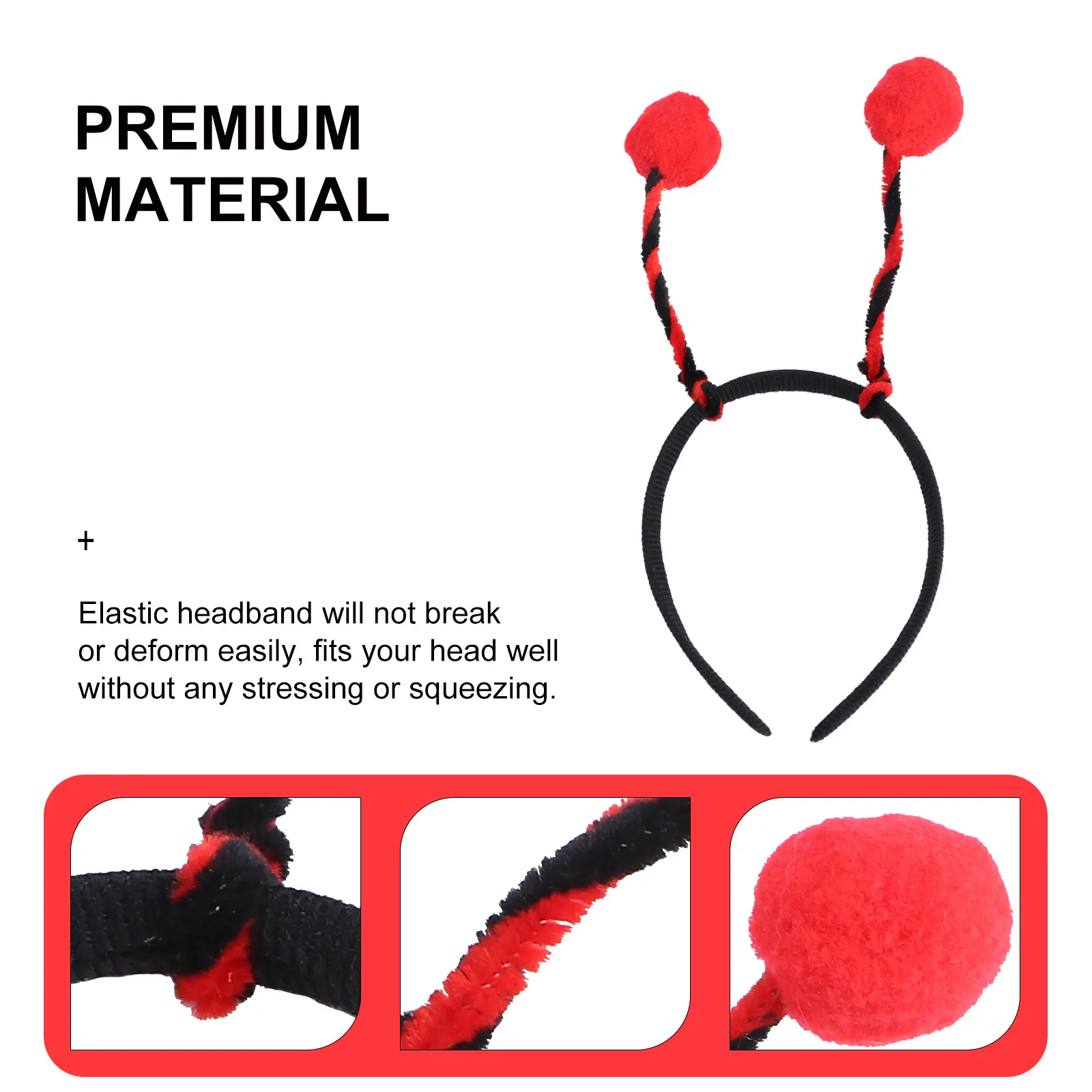 

Bee Headband Hair Hoop Insect Red Headbands for Women Decorations Women's