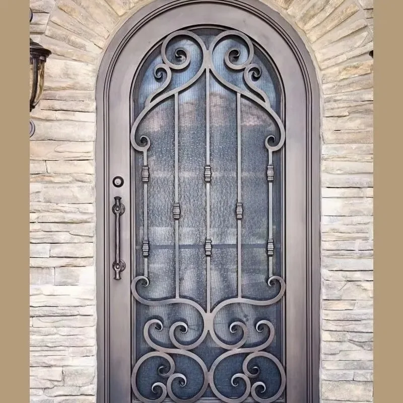 Fast Delivery Stock Wrought Iron Doors, three standard sizes and five popular color options