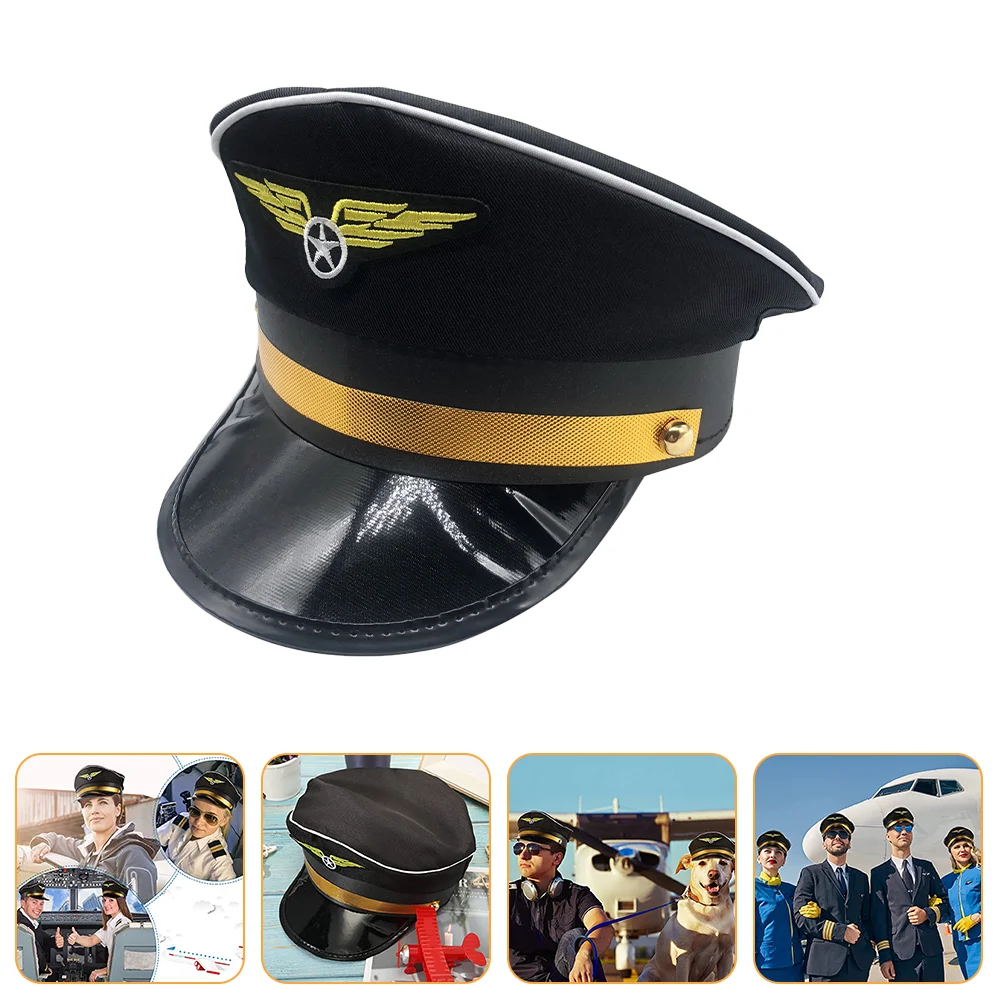 Pilot Costume Kids Children\'s Captain Hat Lovely Cosplay Boat Halloween Decorative Uniform Party Stage Performance