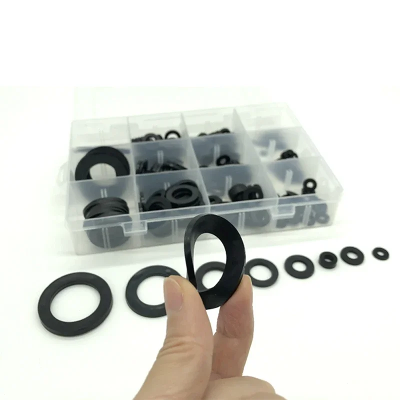 M3 M4 M5 M6 M8 M10 M12 M20 M15 M25 M32 Black Rubber Flat Washer Plain Spacer Insulation Gasket Insulating Ring