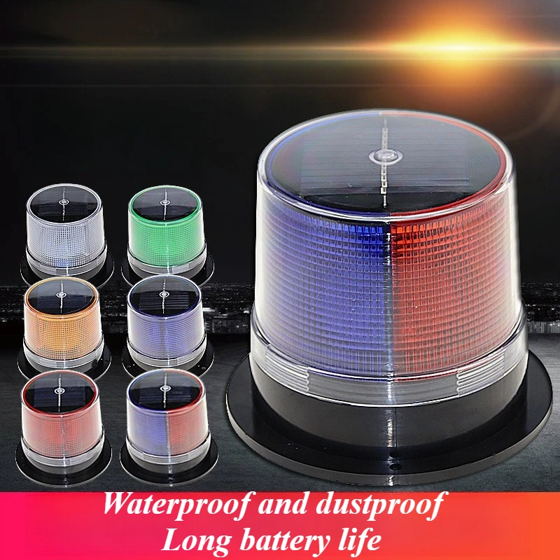 للشاحنات والسيارات قارب يعمل بالطاقة الشمسية ضوء تحذير ستروب مغناطيسي مع 6 مصابيح LED منارة الطوارئ العنبر لبناء رافعة البرج